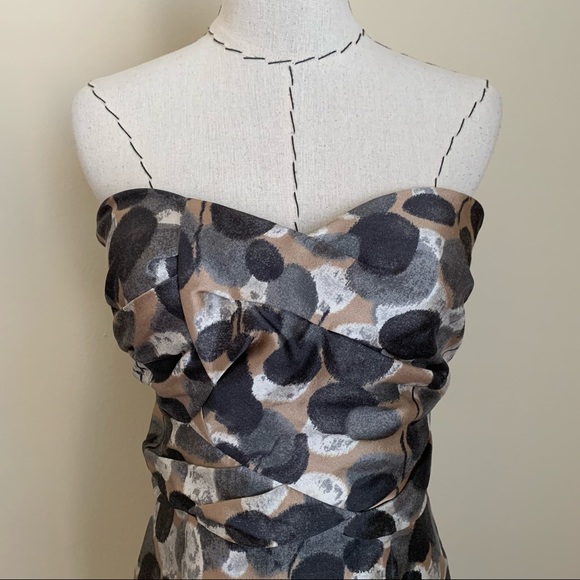 NWT Ports 1961 Strapless Corset Circle Print Dress - Picture 2 of 13